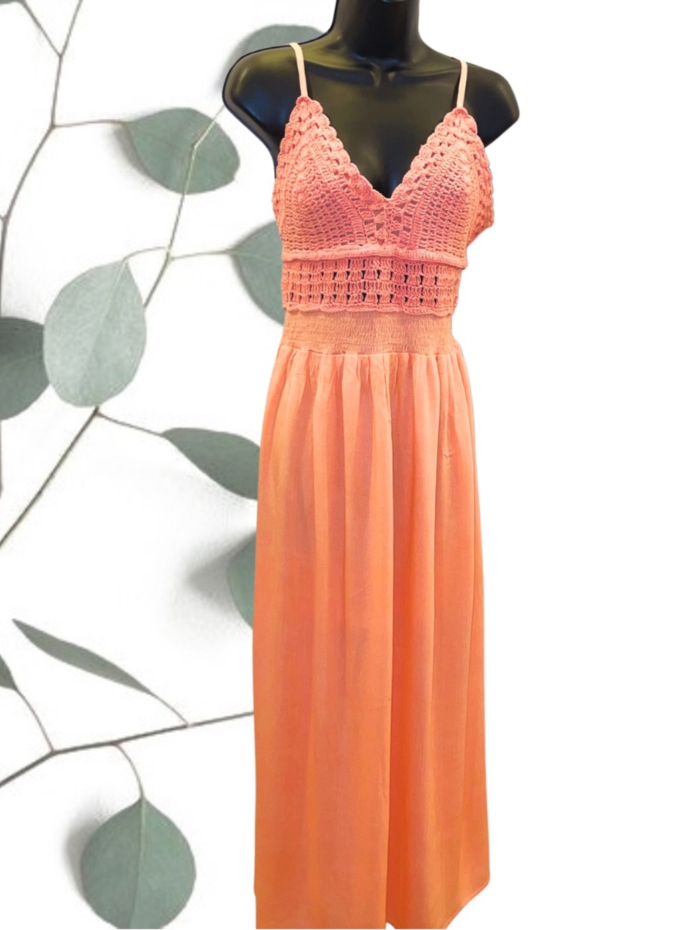 Crochet-Top Maxi Dress